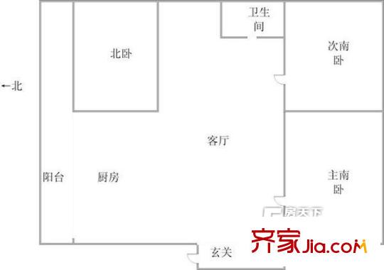 欣塘家園 3室 戶型圖