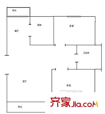 欣塘家園 2室 戶型圖