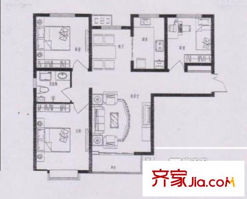 欣塘家園 3室 戶型圖