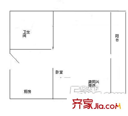 二建三處小區(qū)戶(hù)型圖41-1 2室2廳1衛(wèi)1廚