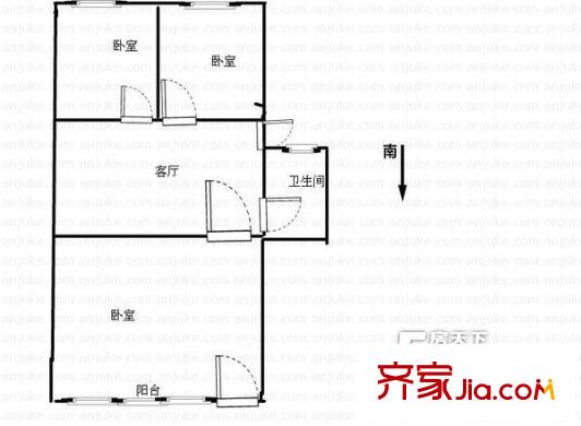 大楊小區(qū) 3室 戶型圖