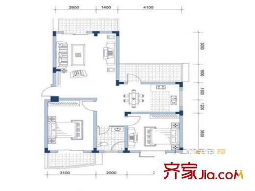 大楊小區(qū) 2室 戶型圖