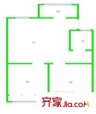 大楊小區(qū) 2室 戶型圖