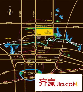 北城中環(huán)城區(qū)域圖