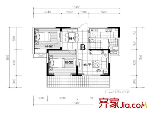 六安路體委大院戶型圖兩室兩廳戶型圖2 2室2廳1衛(wèi)1廚