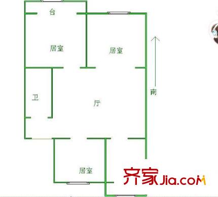 永紅路小學(xué)宿舍 3室 戶型圖