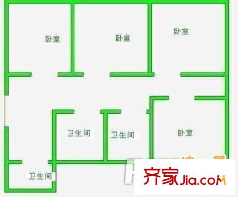 永紅路小學(xué)宿舍 4室 戶型圖