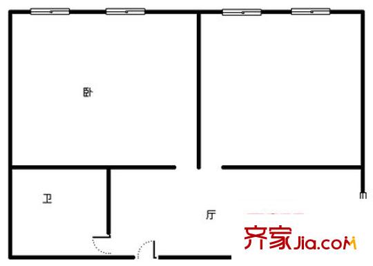 榮事達(dá)宿舍 2室 戶型圖