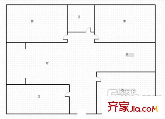 省衛(wèi)生廳宿舍 3室 戶型圖