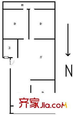 省衛(wèi)生廳宿舍戶型圖2 3室2廳2衛(wèi)1廚