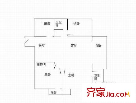 蜀峰灣小區(qū) 3室 戶型圖