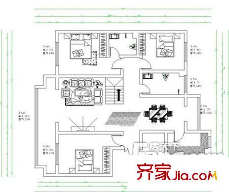 蜀峰灣小區(qū)戶(hù)型圖1-1 
