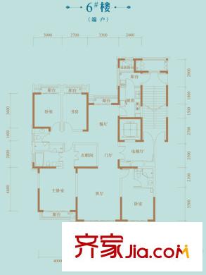 長安天璽一期6#樓標準層矜貴藏品戶型 4室2廳4衛(wèi)1廚