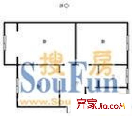 鳳霞小區(qū) 3室 戶型圖