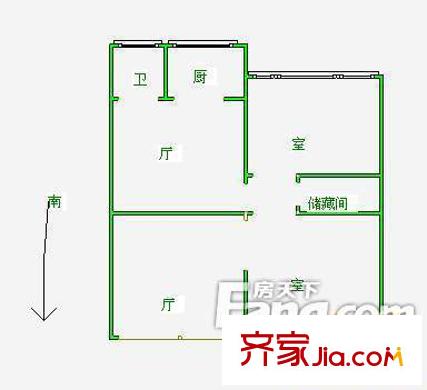 三十八所宿舍 2室 戶型圖