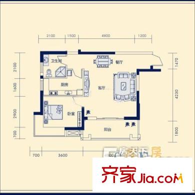 水木春城 1室 戶型圖