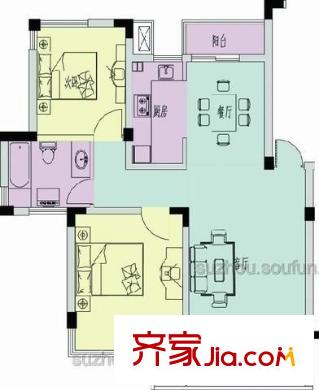 水木春城 4室 戶型圖