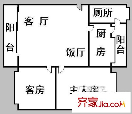 興苑小區(qū) 2室 戶型圖