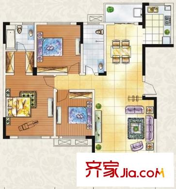 三江小區(qū) 3室 戶型圖