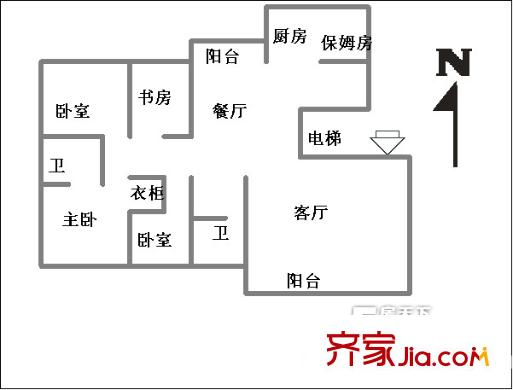 水木春城 5室 戶型圖