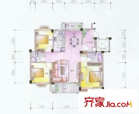 水木春城 3室 戶型圖