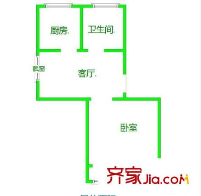 棉紡廠宿舍 2室 戶型圖