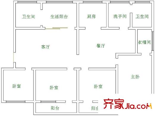 新聞出版局宿舍 4室 戶型圖