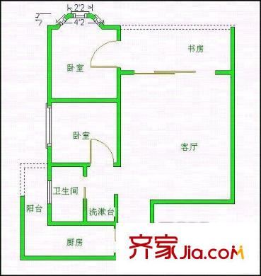 新西南華庭 3室 戶型圖