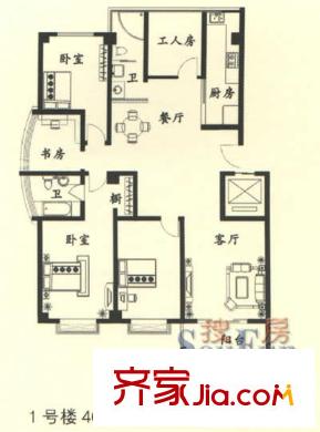 彩虹家園戶型圖5室2廳2衛(wèi)1廚
