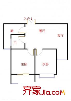 壽春四巷 2室 戶型圖