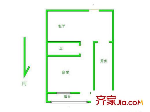 壽春四巷 1室 戶型圖