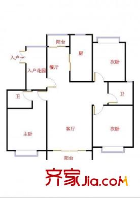 壽春四巷 3室 戶型圖