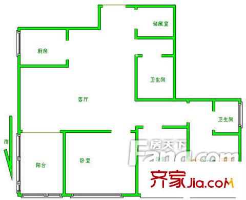 佳興園 3室 戶型圖
