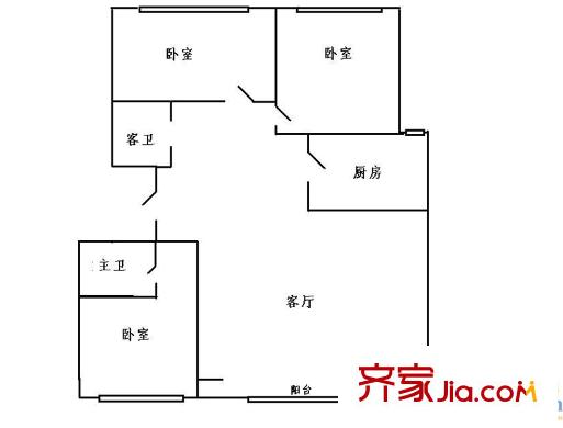 佳興園 3室 戶型圖