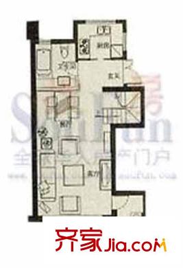時代華庭戶型圖20100528094017944 1室1廳1衛(wèi)1廚
