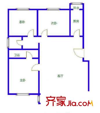 盛世花園 3室 戶型圖
