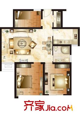 自行車廠宿舍 3室 戶型圖