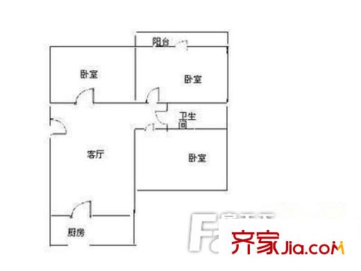 碧水蘭庭 3室 戶型圖