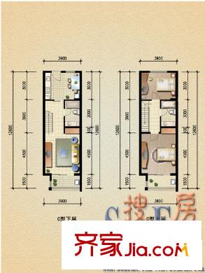 星海都市公館戶型圖戶型c 2室2廳2衛(wèi)1廚
