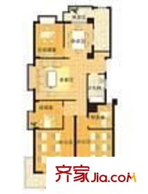 星海都市公館 4室 戶型圖