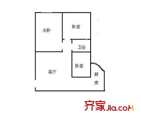 南山新村戶型圖hx1 3室2廳1衛(wèi)1廚