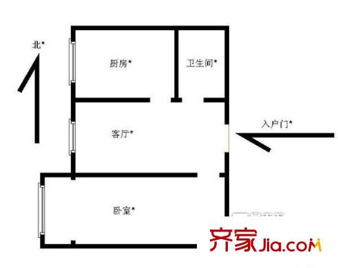 逍遙居 2室 戶型圖