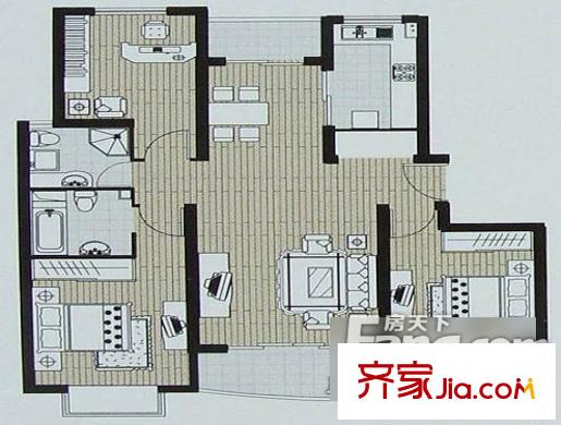 文馨園 3室 戶型圖