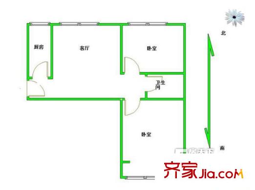 通和佳苑 2室 戶型圖