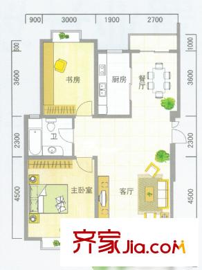 理想年代 2室 戶型圖