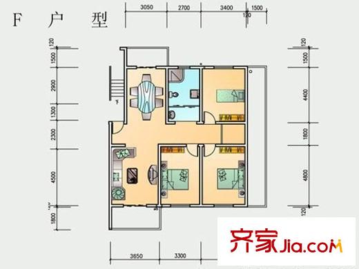 蓬萊花園 3室 戶型圖