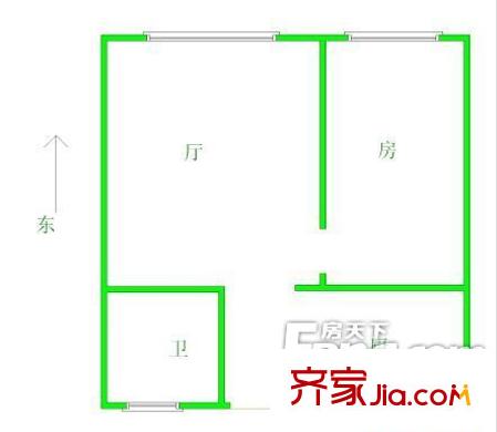 明珠創(chuàng)世紀花園 1室 戶型圖
