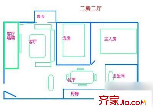 明珠創(chuàng)世紀(jì)花園 2室 戶型圖