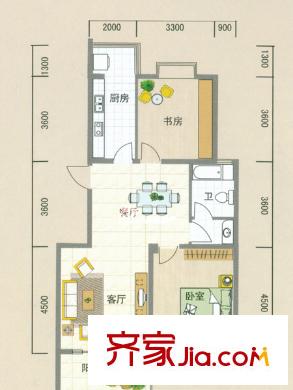 理想年代 2室 戶型圖