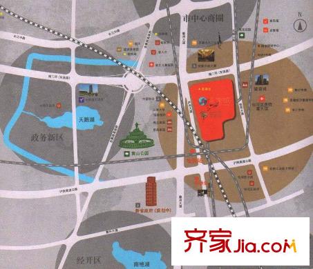 吉瑞泰盛國(guó)際生活廣場(chǎng)交通圖區(qū)位圖